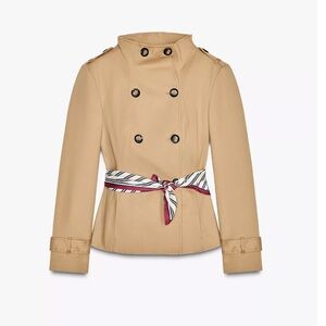 NWT Zara short printed scarf trench coat